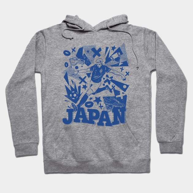 Vintage Japanese Football // Retro Grunge Japan Soccer 2022 Hoodie by SLAG_Creative